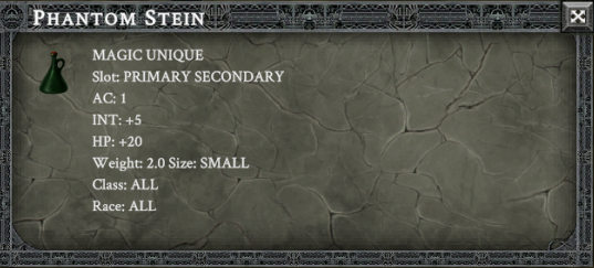 PHANTOM STEIN item card